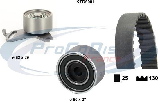 Procodis France KTD9001 - Комплект зубчатого ремня ГРМ autospares.lv