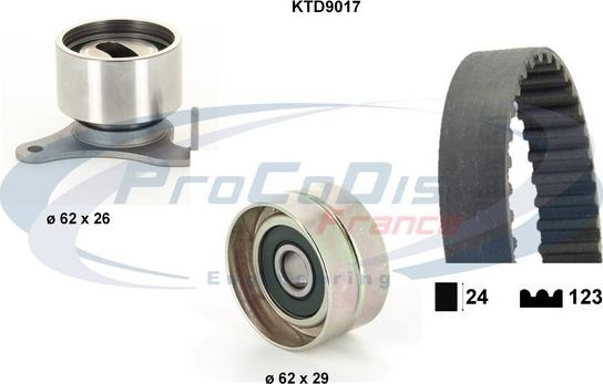 Procodis France KTD9017 - Комплект зубчатого ремня ГРМ autospares.lv