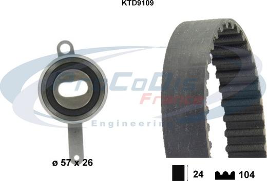 Procodis France KTD9109 - Комплект зубчатого ремня ГРМ autospares.lv