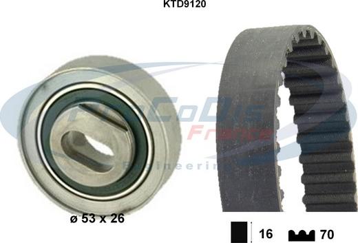 Procodis France KTD9120 - Комплект зубчатого ремня ГРМ autospares.lv