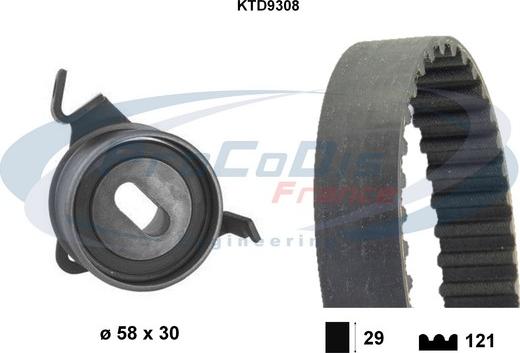 Procodis France KTD9308 - Комплект зубчатого ремня ГРМ autospares.lv