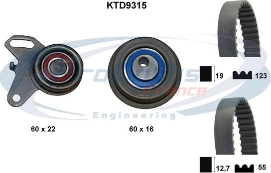 Procodis France KTD9315 - Комплект зубчатого ремня ГРМ autospares.lv