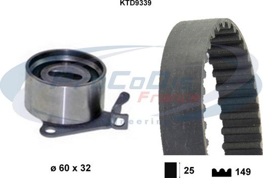 Procodis France KTD9339 - Комплект зубчатого ремня ГРМ autospares.lv