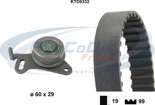 Procodis France KTD9332 - Комплект зубчатого ремня ГРМ autospares.lv