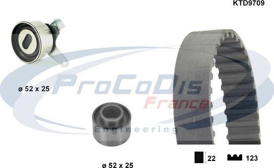 Procodis France KTD9709 - Комплект зубчатого ремня ГРМ autospares.lv