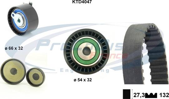 Procodis France KTD4047 - Комплект зубчатого ремня ГРМ autospares.lv