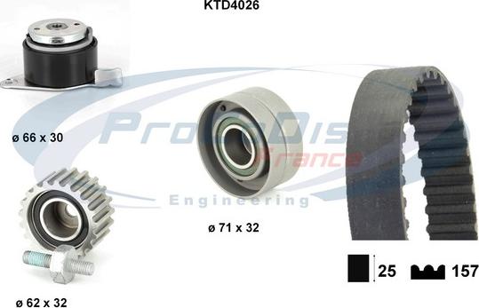 Procodis France KTD4026 - Комплект зубчатого ремня ГРМ autospares.lv