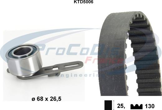 Procodis France KTD5006 - Комплект зубчатого ремня ГРМ autospares.lv