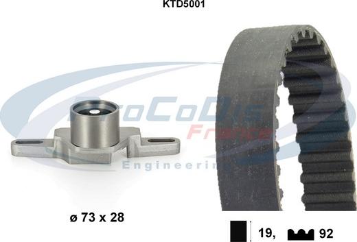 Procodis France KTD5001 - Комплект зубчатого ремня ГРМ autospares.lv