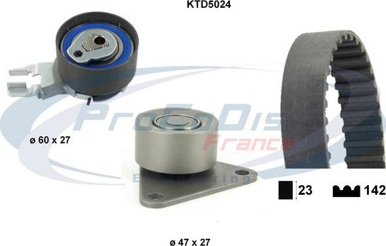 Procodis France KTD5024 - Комплект зубчатого ремня ГРМ autospares.lv