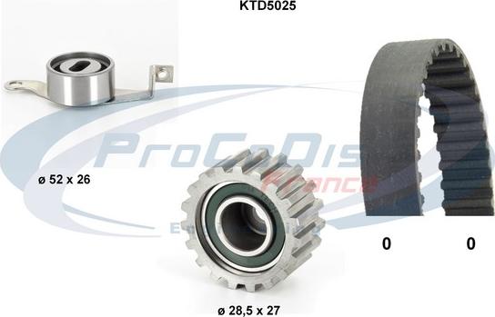 Procodis France KTD5025 - Комплект зубчатого ремня ГРМ autospares.lv