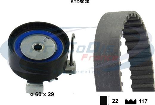 Procodis France KTD5020 - Комплект зубчатого ремня ГРМ autospares.lv