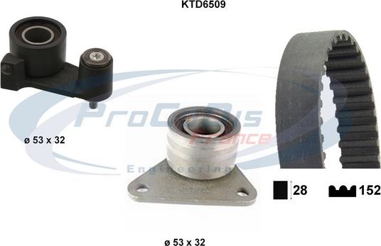 Procodis France KTD6509 - Комплект зубчатого ремня ГРМ autospares.lv