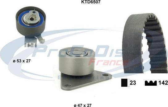 Procodis France KTD6507 - Комплект зубчатого ремня ГРМ autospares.lv