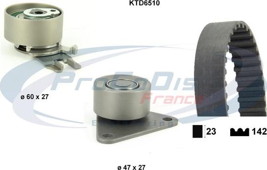 Procodis France KTD6510 - Комплект зубчатого ремня ГРМ autospares.lv