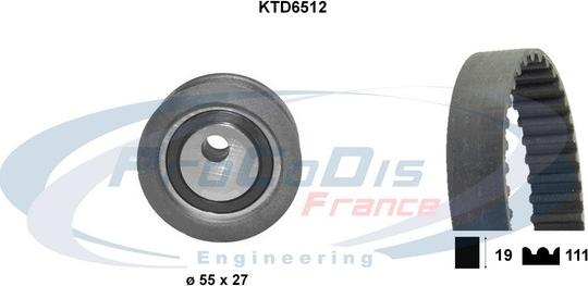 Procodis France KTD6512 - Комплект зубчатого ремня ГРМ autospares.lv