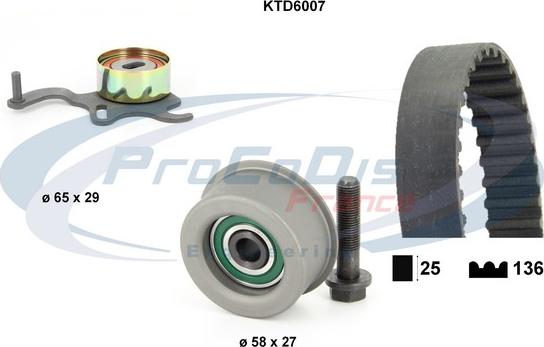 Procodis France KTD6007 - Комплект зубчатого ремня ГРМ autospares.lv