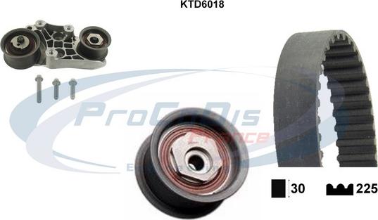 Procodis France KTD6018 - Комплект зубчатого ремня ГРМ autospares.lv