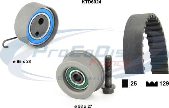 Procodis France KTD6024 - Комплект зубчатого ремня ГРМ autospares.lv