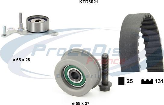 Procodis France KTD6021 - Комплект зубчатого ремня ГРМ autospares.lv