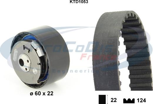 Procodis France KTD1053 - Комплект зубчатого ремня ГРМ autospares.lv