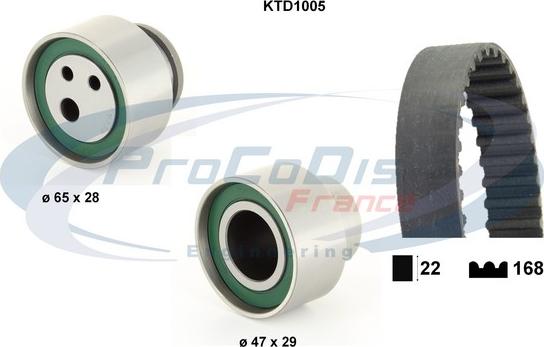 Procodis France KTD1005 - Комплект зубчатого ремня ГРМ autospares.lv