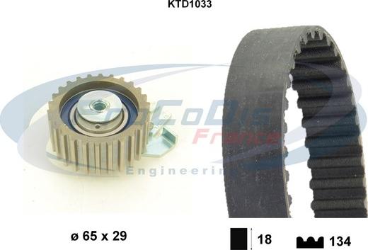 Procodis France KTD1033 - Комплект зубчатого ремня ГРМ autospares.lv