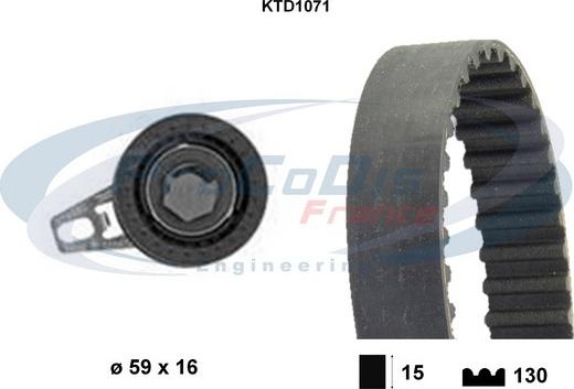 Procodis France KTD1071 - Комплект зубчатого ремня ГРМ autospares.lv