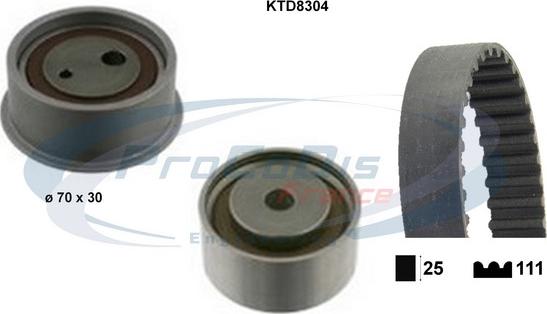 Procodis France KTD8304 - Комплект зубчатого ремня ГРМ autospares.lv