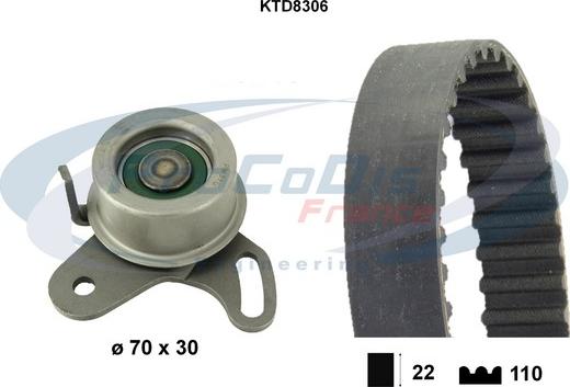 Procodis France KTD8306 - Комплект зубчатого ремня ГРМ autospares.lv