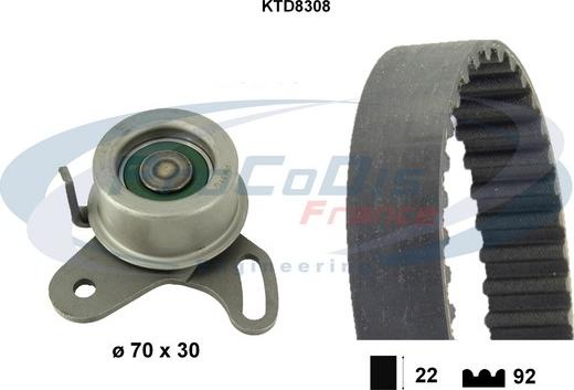 Procodis France KTD8308 - Комплект зубчатого ремня ГРМ autospares.lv