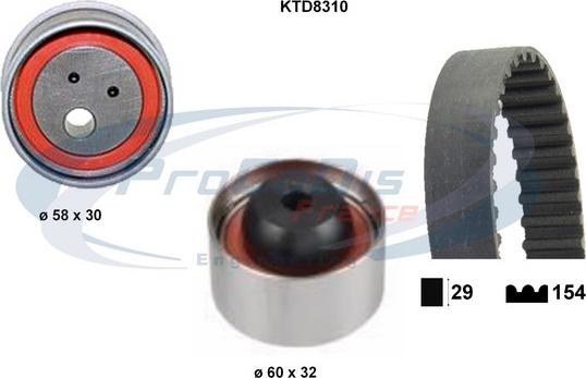 Procodis France KTD8310 - Комплект зубчатого ремня ГРМ autospares.lv