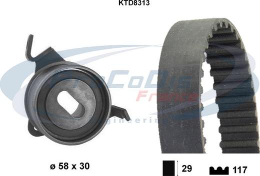 Procodis France KTD8313 - Комплект зубчатого ремня ГРМ autospares.lv