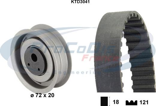 Procodis France KTD3041 - Комплект зубчатого ремня ГРМ autospares.lv