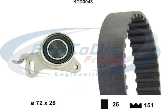 Procodis France KTD3043 - Комплект зубчатого ремня ГРМ autospares.lv