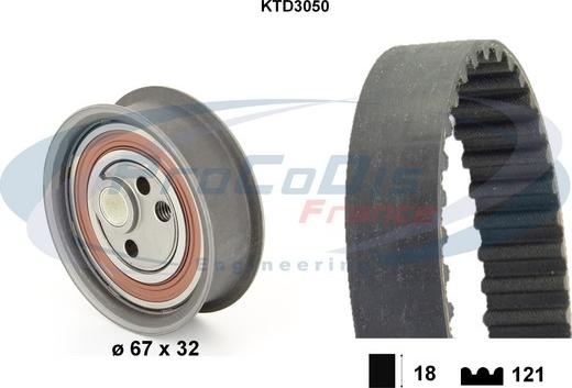 Procodis France KTD3050 - Комплект зубчатого ремня ГРМ autospares.lv