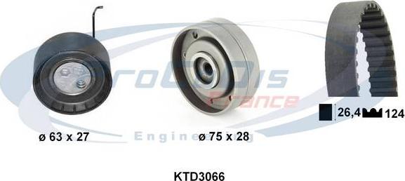 Procodis France KTD3066 - Комплект зубчатого ремня ГРМ autospares.lv