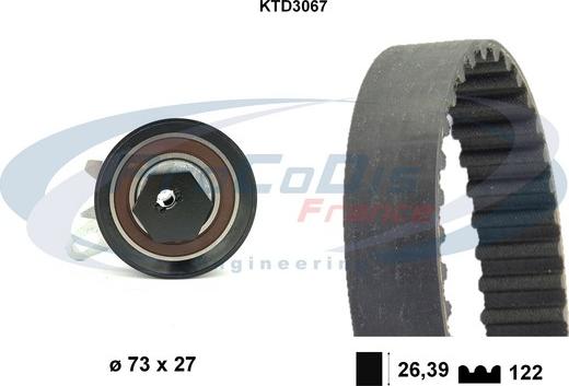 Procodis France KTD3067 - Комплект зубчатого ремня ГРМ autospares.lv