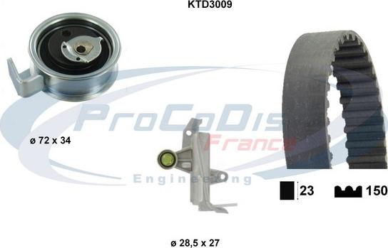 Procodis France KTD3009 - Комплект зубчатого ремня ГРМ autospares.lv