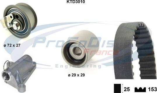 Procodis France KTD3010 - Комплект зубчатого ремня ГРМ autospares.lv