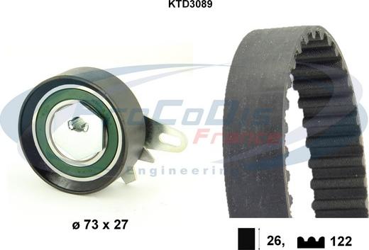 Procodis France KTD3089 - Комплект зубчатого ремня ГРМ autospares.lv