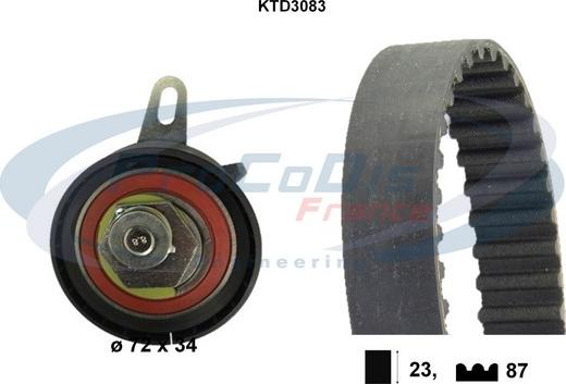 Procodis France KTD3083 - Комплект зубчатого ремня ГРМ autospares.lv