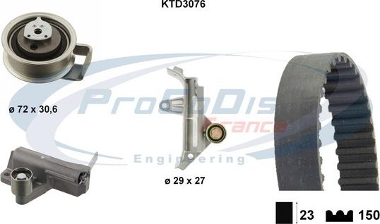 Procodis France KTD3076 - Комплект зубчатого ремня ГРМ autospares.lv