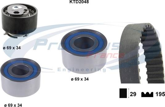 Procodis France KTD2048 - Комплект зубчатого ремня ГРМ autospares.lv