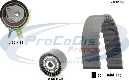 Procodis France KTD2056 - Комплект зубчатого ремня ГРМ autospares.lv