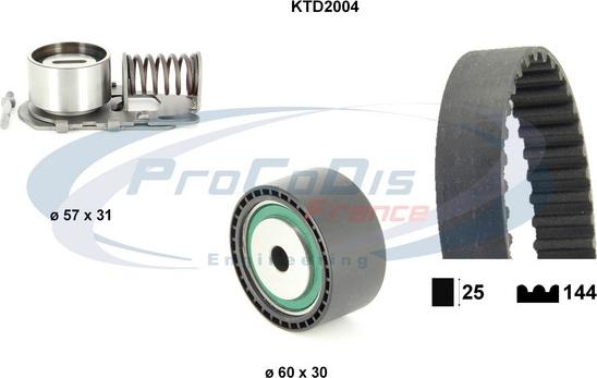 Procodis France KTD2004 - Комплект зубчатого ремня ГРМ autospares.lv