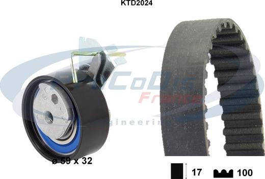 Procodis France KTD2024 - Комплект зубчатого ремня ГРМ autospares.lv