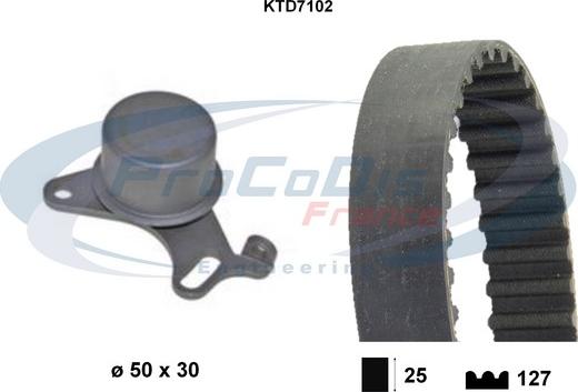 Procodis France KTD7102 - Комплект зубчатого ремня ГРМ autospares.lv