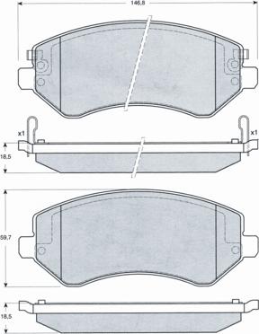 Procodis France PF1493 - Тормозные колодки, дисковые, комплект autospares.lv