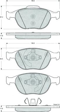 Procodis France PF1449 - Тормозные колодки, дисковые, комплект autospares.lv